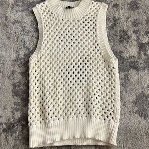 Theory crochet sweater tank